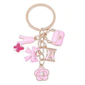 Pink Purse Bag Charm Keychain